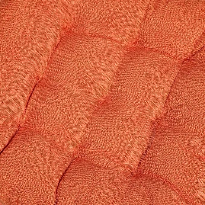 SQUARE MOON 4 Pack Chair Cushions, Seat Cushions, Chair Pads, Chair Mat for Indoor, Outdoor Dining Chair, Kitchen Chairs, Dining Room Chairs (16" × 16" × 4 Pack, Orange)