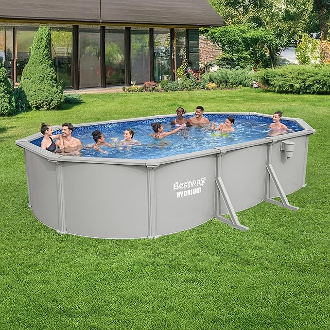 Bestway Hydrium 20' x 12' x 48" Oval Steel Wall Above Ground Pool Set