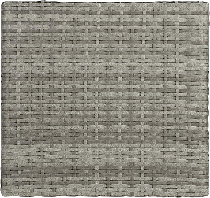 Safavieh Outdoor Collection Mazeli Grey Wicker Trash Bin