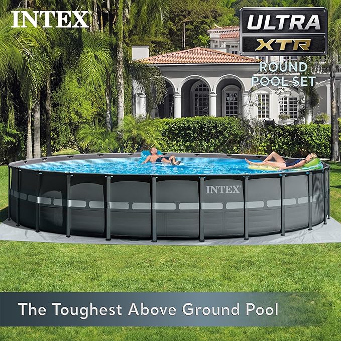 INTEX 26329EH Ultra XTR 18ft x 52in Above Ground Swimming Pool Set with Sand Filter Pump and Cleaning Maintenance Kit