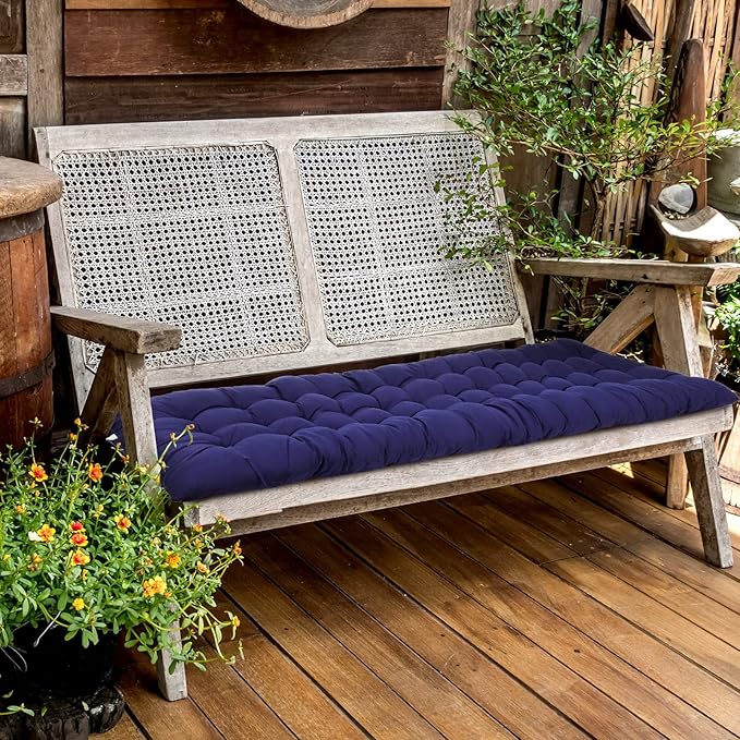 67 x 19 Inch Chaise Lounge Cushions Soft Lounge Chair Cushion Gravity Chair Cushion Sofa Lawn Furniture Cushion Pad with 6 Tie for Outdoor Indoor Patio Home Without Headrest (Navy Blue,2 Pcs)