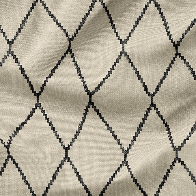 Arden Outdoor Deep Seat Cushion Set, 24 in x 24 in, Patio Cushion for Chair, Sofa, and Couch Tan Diamond Trellis