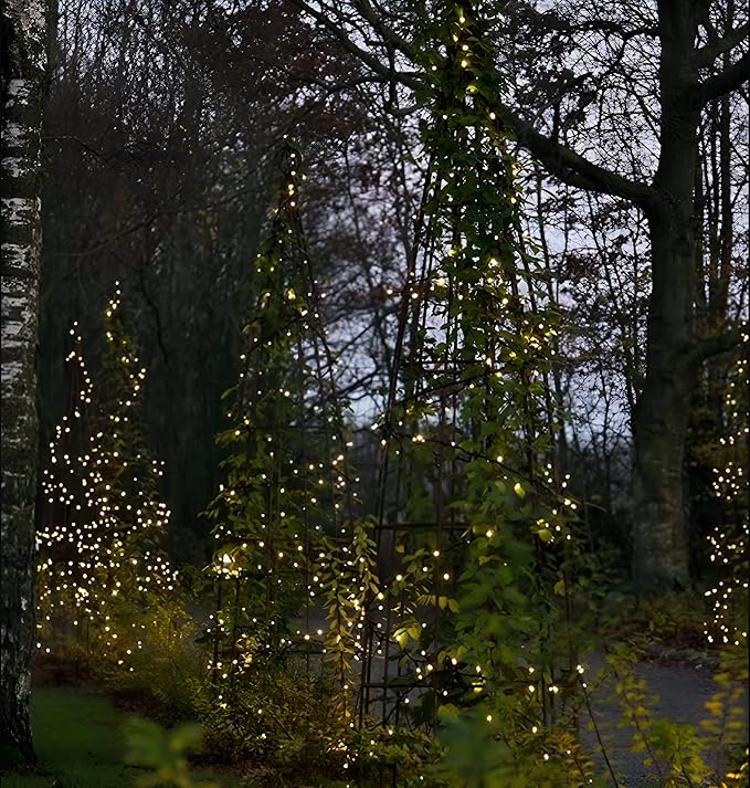 Magicnight Short Mini Garden Lights Solar Powered Waterproof Fairy Lights Outdoor Garden String, Green Wire, Warm White,5m 50LEDs,2 Pack