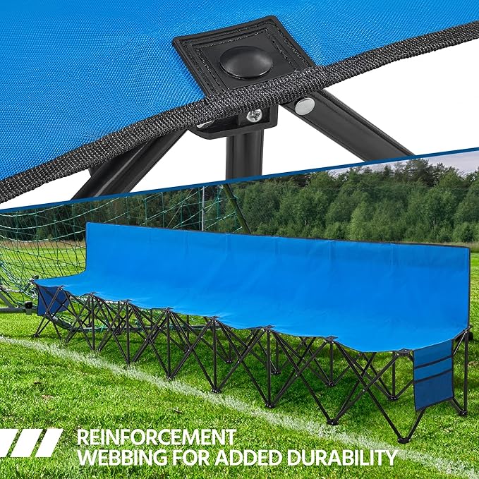 Yaheetech Foldable Sideline Bench 600D Oxford Double Layer Fabric