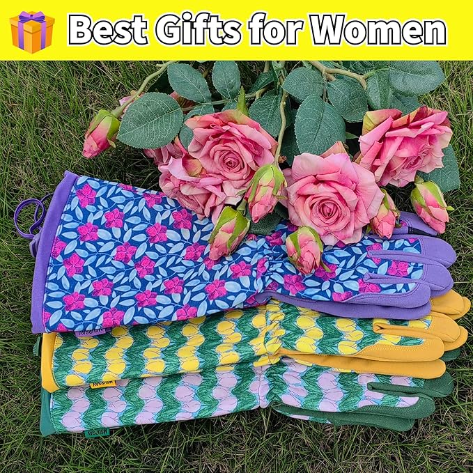 Long Gardening Garden Gloves,Thorn-proof&Puncture Resistance Rose Cactus Gauntlet Glove for Gardener,Gifts