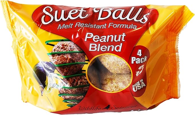 Suet Ball Feeder and Suet Ball Variety Combo Pack | Geo Pyramid Feeder with 16 Suet Balls