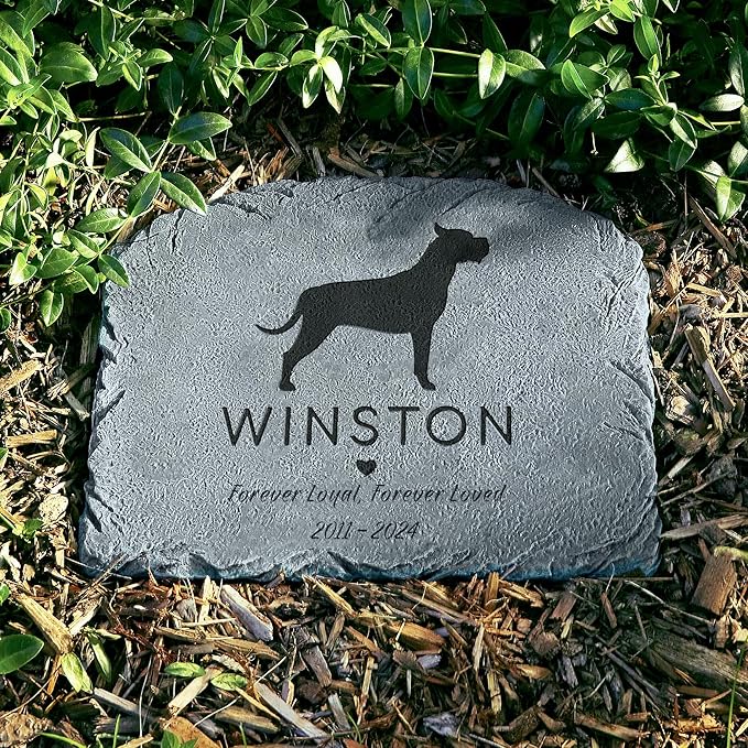Let's Make Memories Personalized Memorial Garden Stone- Pet Silhouette - in Loving Memory - Hamster