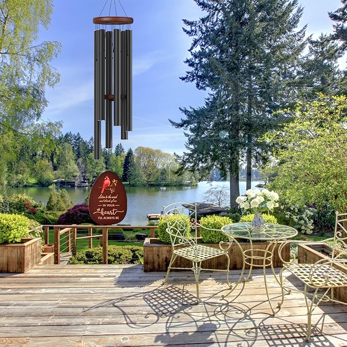 Cardinal Wind Chimes in Memory of Loved One,Sympathy Wind Chimes Memorial Wind Chime for Loss of a Loved One Mother Father,Cardinal Gifts & Sympathy Gift for Bereavement,Condolence,Funeral