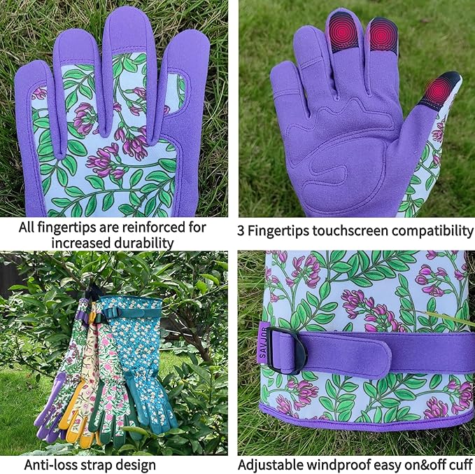 Thorn-proof Gardening and Garden Gloves,Durable Long Rose Yard Work Glove,Gifts for Men Women,Touchscreen