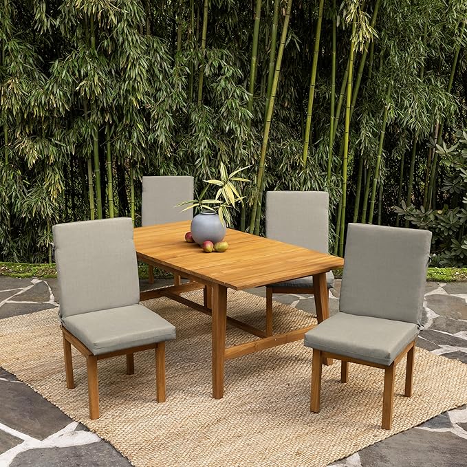 Arden earthFIBER Outdoor Dining Chair Cushion, 20 x 20, Rain-Proof, Fade Resistant, Sandbar Taupe Texture