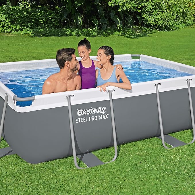 Bestway Steel Pro Max Above Ground Pool Kit - 282cm x 196cm x 84cm - Grey