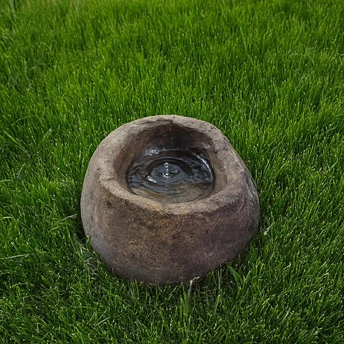 Gardenised Huge Faux Sandstone Pond Rock Realistic Lightweight Decorative Boulder for Landscaping & Utility Cover Weather-Resistant Stone for Garden Patio Landscape Lawn Park and Yard, Ellipsoid
