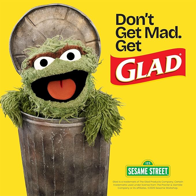 Glad Small Drawstring Trash Bags with Clorox, 4 Gal, Lemon Fresh Bleach, 34 Ct (Package May Vary)