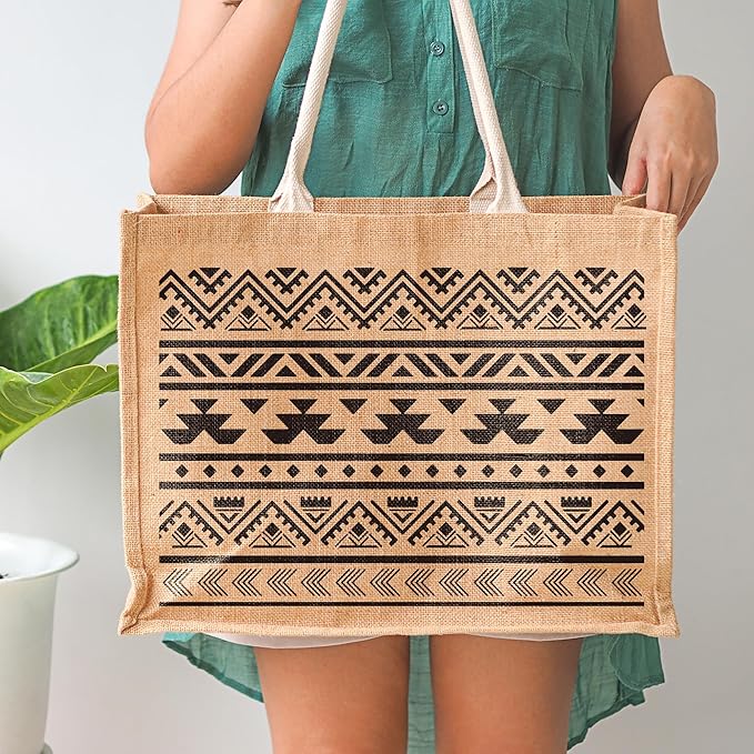 Sistink Reusable Aztec Stencils for Painting - 8 Pcs Tribal Stencils for Crafts Reusable, Boho Corner Stencil for Painting, DIY Aztec Templates on Wood Cabinets Wall Decor