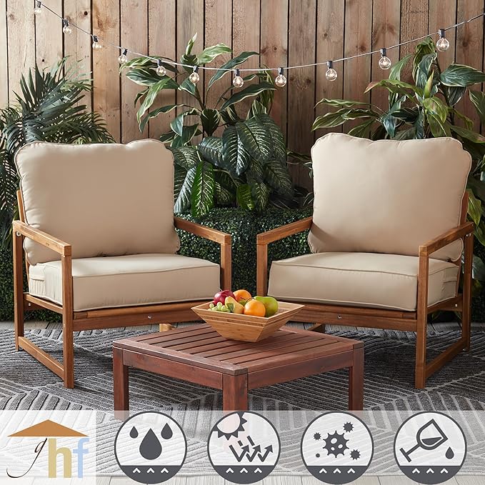 Greendale Home Fashions Outdoor Reversible 2-Piece Deep Seat Cushion Set, Sanddollar