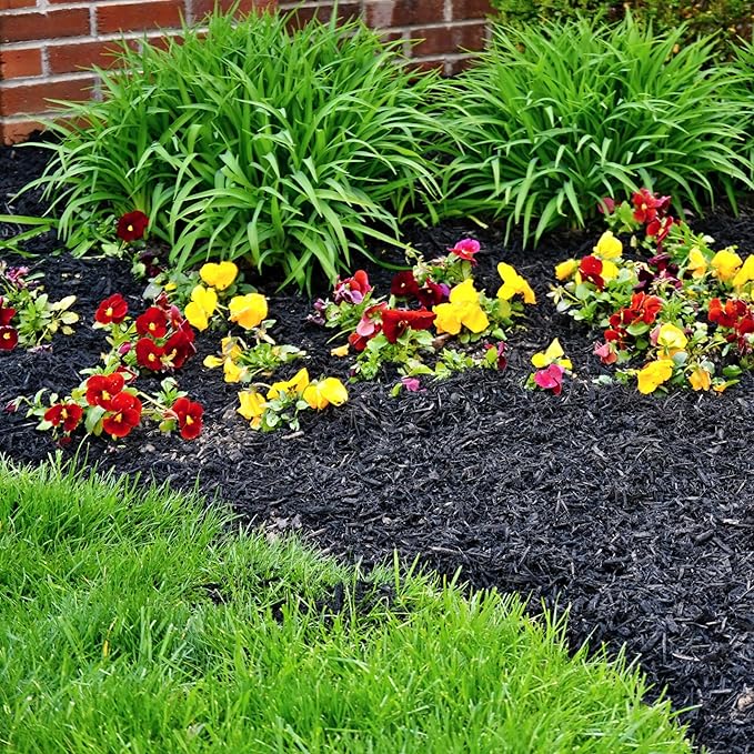 Premium Black Wood Mulch for Landscaping, Gardens, Lawns, Potting Media, and Potted Plants (0.2 CF - 4.8 L - 5 QTS)