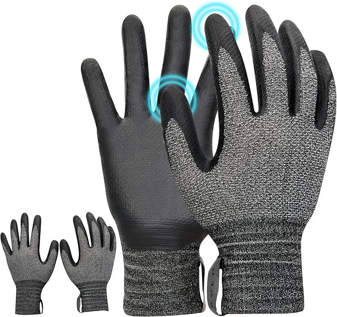 2 Pairs Gardening Gloves Thin Breathable Garden Gloves for Work Fishing