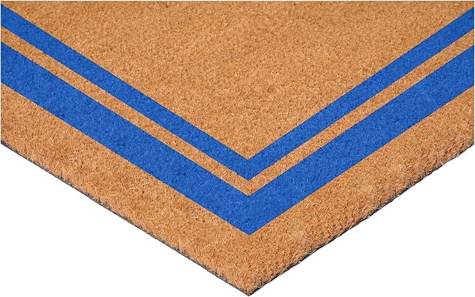 Calloway Mills 152972436N Blue Border 24" x 36" Monogram Doormat (Letter N)