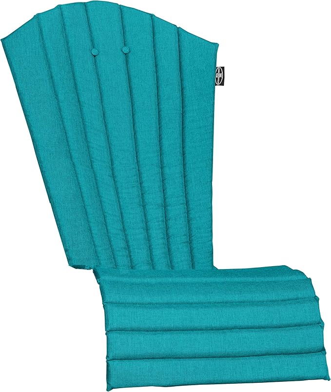 Outdoor All-Weather Patio Chair seat Cushion , Quick Drying Olefin Fabric - Adirondack Chair Cushion for Your Chair-Chair not Included (Tile Blue)