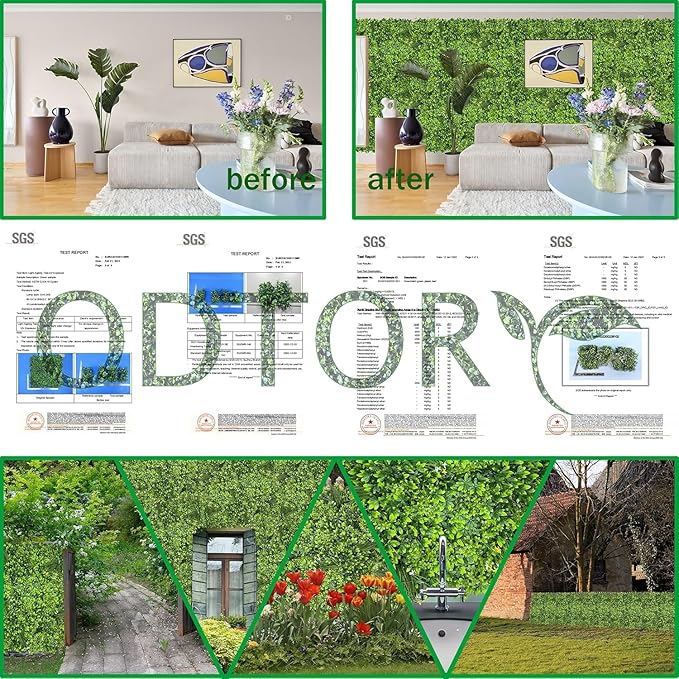 Artificial Plant Wall Roll: 60 X 120 in (50 sqft) UV-Anti Ivy Privacy Fence Screen Faux Greenery Panels Backdrop Boxwood Ivy Vine Leaf Hedge for Indoor Outdoor Green Decor
