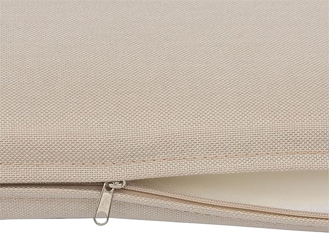 Shine Company Weather-Resistant Outdoor Rocking Chair Seat Cushion, 22"x20", Performance Fabric with Foam Core, Removable Cover with Ties, Khaki