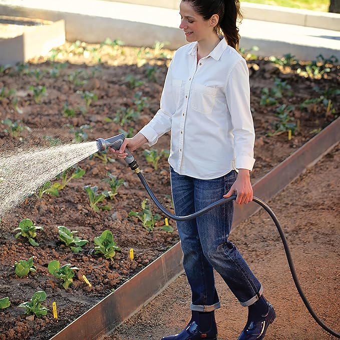 Gilmour Flexogen 5/8 in x 50 ft Garden Hose, Heavy Duty Water Hose, Flexible and Kink Resistant Outdoor Hose, Gray