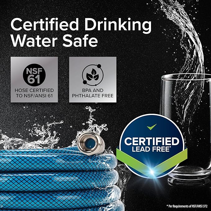 Camco TastePURE Drinking Water Hose, 35-Foot, 5/8-Inch Diameter | Heavy-Duty No-Kink Design | NSF Drinking Water Safe | For Camper/RV | Pack of 3