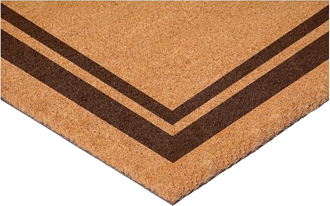 Calloway Mills 152982436E Brown Border 24" x 36" Monogram Doormat (Letter E)