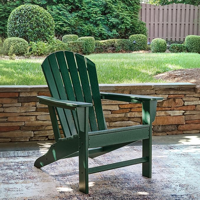 Signature Design by Ashley Karson City Contemporary Adirondack Chair with Arm Rest, Green
