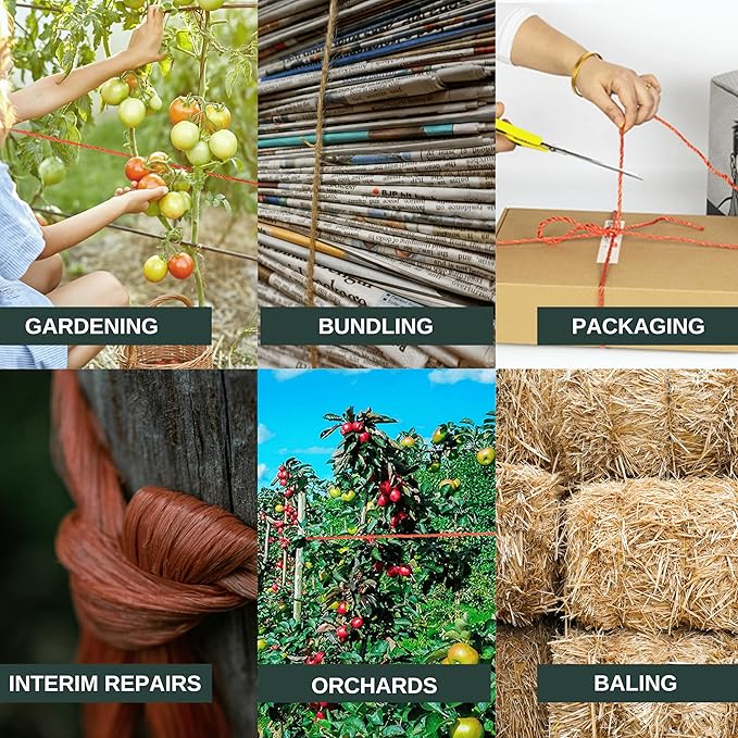 Strongman Baling Twine Roll – 2-Ply, 5800 Ft, 265 LB Strength Tying Twine Rope – Won’t Tangle or Snap When Tying, Bundling, or Baling – Ideal for Farming, Gardening & Heavy-Duty Jobs