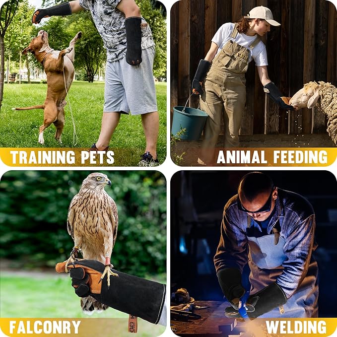 HLDD HANDLANDY Animal Handing Gloves- Bite Proof, Puncture & Scratch Resistant for Safe Handling