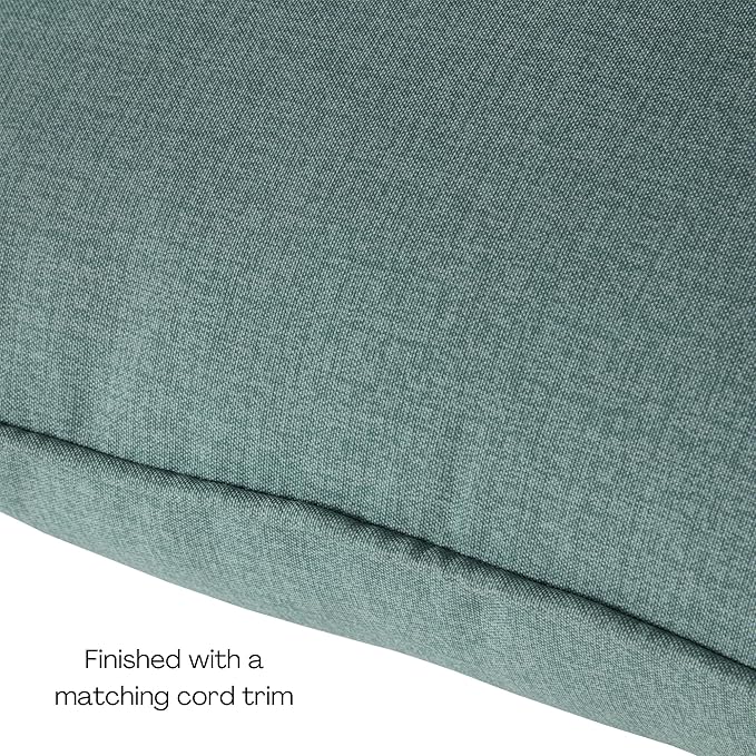 Greendale Home Fashions Outdoor Reversible 2-Piece Deep Seat Cushion Set, Seafoam