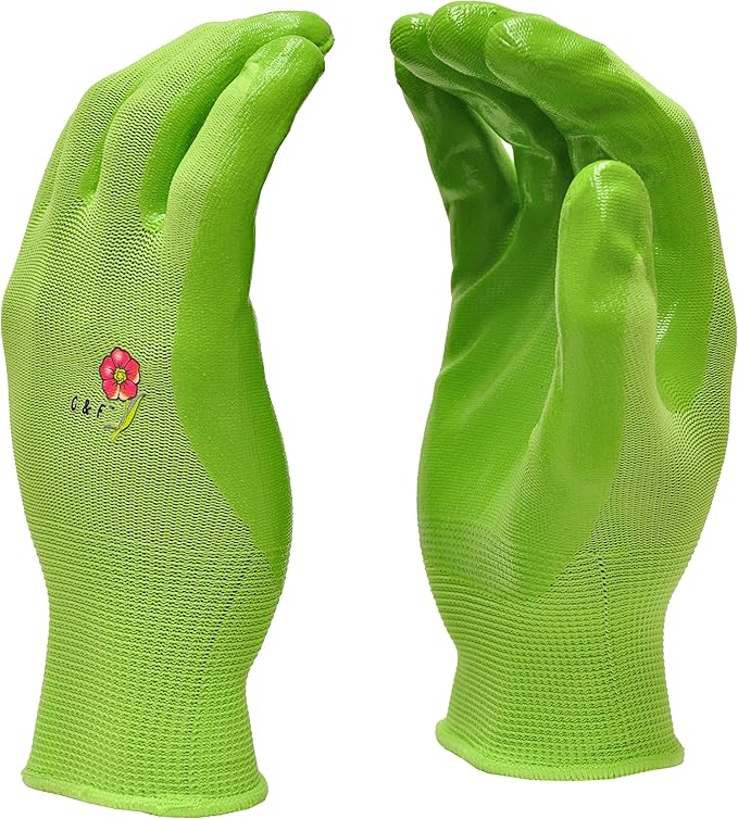 6 Pairs Women Gardening Gloves with Micro-Foam Coating - Garden Gloves Texture Grip - Working Gloves For Weeding, Digging, Raking and Pruning, Large, Assorted color