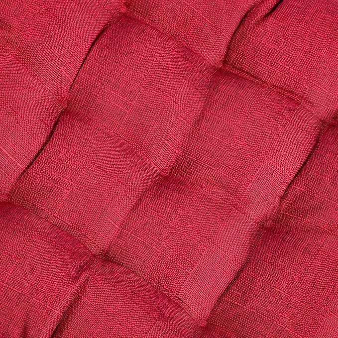 SQUARE MOON 4 Pack Chair Cushions, Seat Cushions, Chair Pads, Chair Mat for Indoor, Outdoor Dining Chair, Kitchen Chairs, Dining Room Chairs (16" × 16" × 4 Pack, Poinsettia)