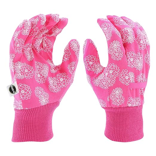 Miracle-Gro MG86121/WML High Dexterity Synthetic Leather Palm Gloves – Medium-Large, Women’s Mesh Back Gardening Gloves
