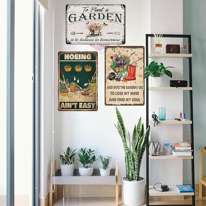 Funny Garden Signs I Go To Lose My Mind And Find My Soul Metal Tin Sign Gardens Signs Decorative Outdoor Yard Signs Decor 8x12 Inch