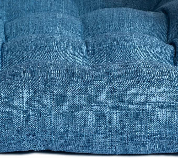 SQUARE MOON 4 Pack Chair Cushions, Seat Cushions, Chair Pads, Chair Mat for Indoor, Outdoor Dining Chair, Kitchen Chairs, Dining Room Chairs (16" × 16" × 4 Pack, Blue)