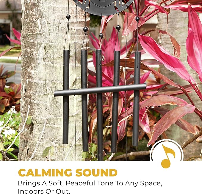 VP Home 28-inch Eternal Zen Buddha Wind Chimes for Outside Unique Zen Buddha Windchimes Outdoor Decorations Garden Decor Buddha Gift for Women, Mom, Grandma, Unisex