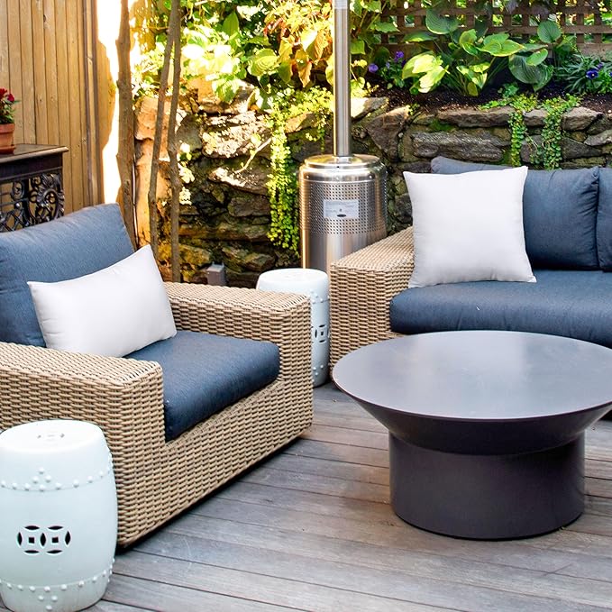 Utopia Bedding Outdoor Pillow Inserts 12 x 20 Inches (Pack of 2, White), Water Resistant Garden Throw Pillows for Patio and Porch Furniture