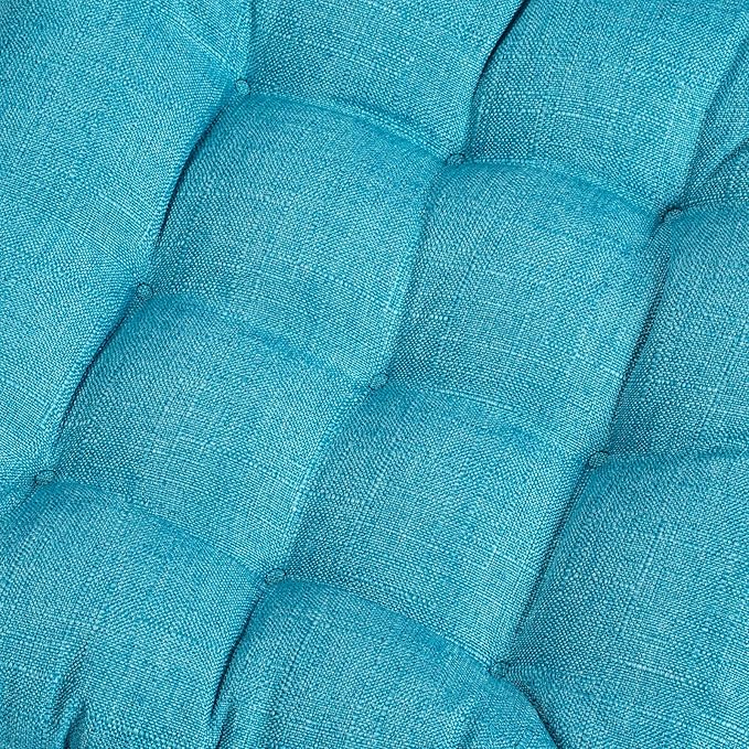 SQUARE MOON 4 Pack Chair Cushions, Seat Cushions, Chair Pads, Chair Mat for Indoor, Outdoor Dining Chair, Kitchen Chairs, Dining Room Chairs (16" × 16" × 4 Pack, Light Blue)