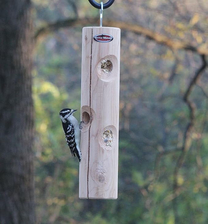 Kettle Moraine Cedar Suet Plug Log Feeder