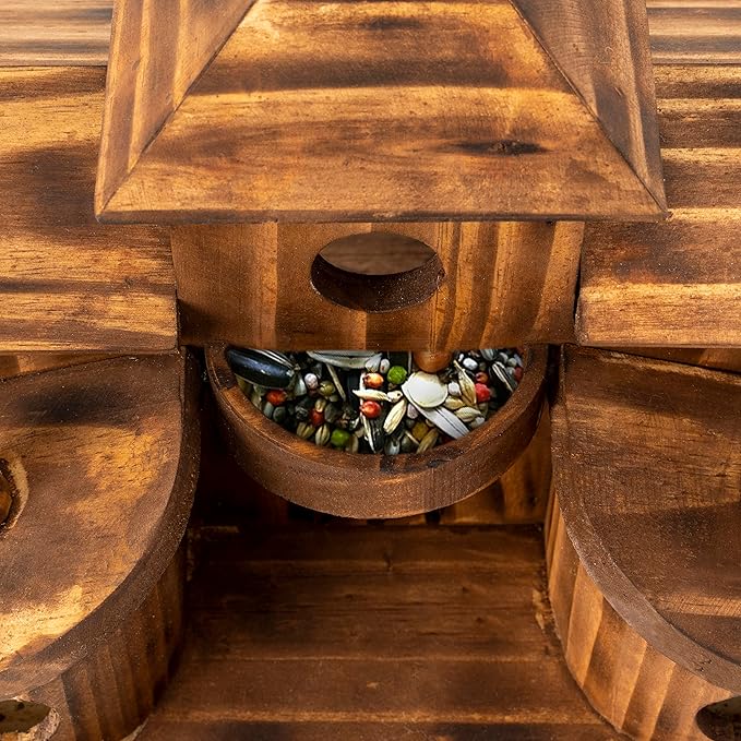 Bird Houses for Outside,Outdoor 5 Hole Bird House Room for 5 Bird Families Bluebird Finch Cardinals Hanging Birdhouse for Garden