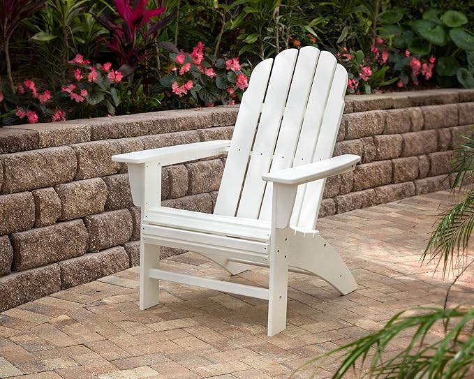 POLYWOOD® Vineyard Curveback Adirondack Chair in Teak