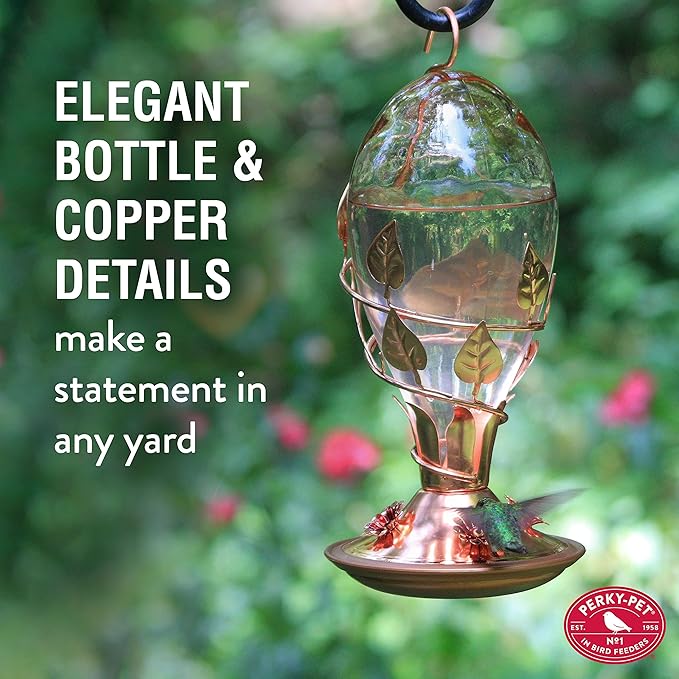 Perky-Pet Looking Glass Hummingbird Feeder - 8110H-1 - Humming bird Feeder for Outdoors - 32 oz Nectar Capacity