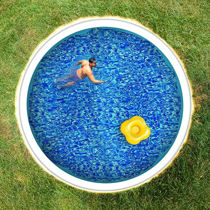 Swimline 18 Foot Round Durable 20 Gauge Vinyl Wall Overlap Pool Liner Cover for 48 and 52 Inch Above Ground Swimming Pools, Blue