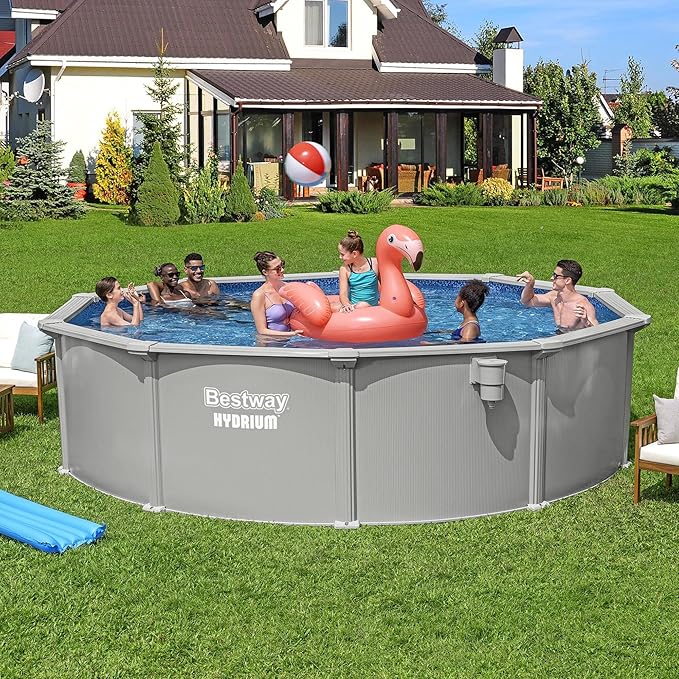 Bestway Hydrium 15' x 48" Round Steel Wall Above Ground Pool Set