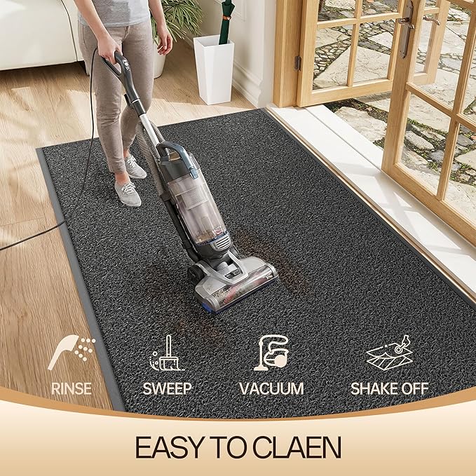 Amyracel Front Door Mat Indoor Outdoor Entrance, 48" x 72" All-Season Waterproof Doormat for Enterway, Heavy Duty Commercial Floor Mat, Fade Resistant, Rubber Back, Low Profile, Easy Clean