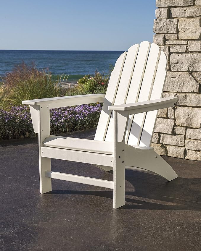 Polywood Vineyard Adirondack Chair, Lime Green