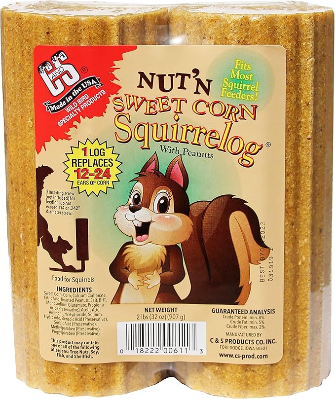 C&S Nut'n Sweet Corn Squirrelog, Single Pack Refill