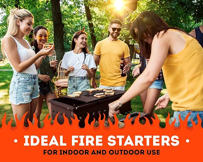 Zorestar Fire Starters XXL 200 pc - Firelighters for Indoor and Outdoor Use, Compatible with Solo Stove, Green Egg and Other Grills and BBQs - Box of 100% Waterproof Firestarters (Pack of 2)